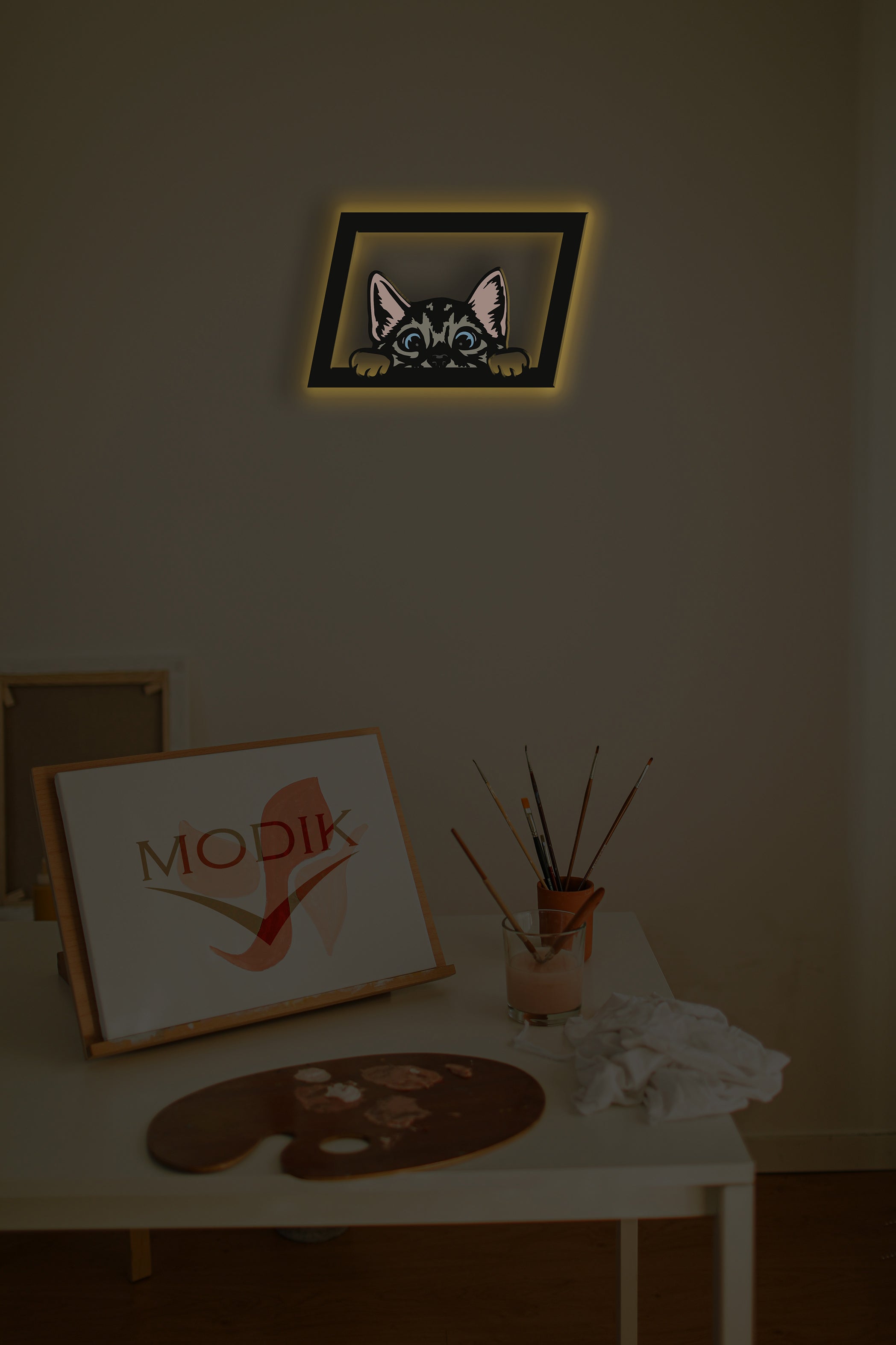 Quadro Led Micio