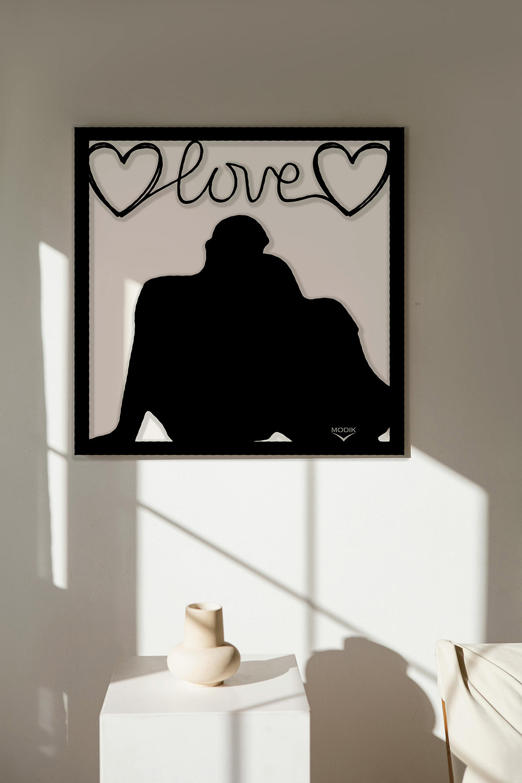 Quadro Led Couple Love