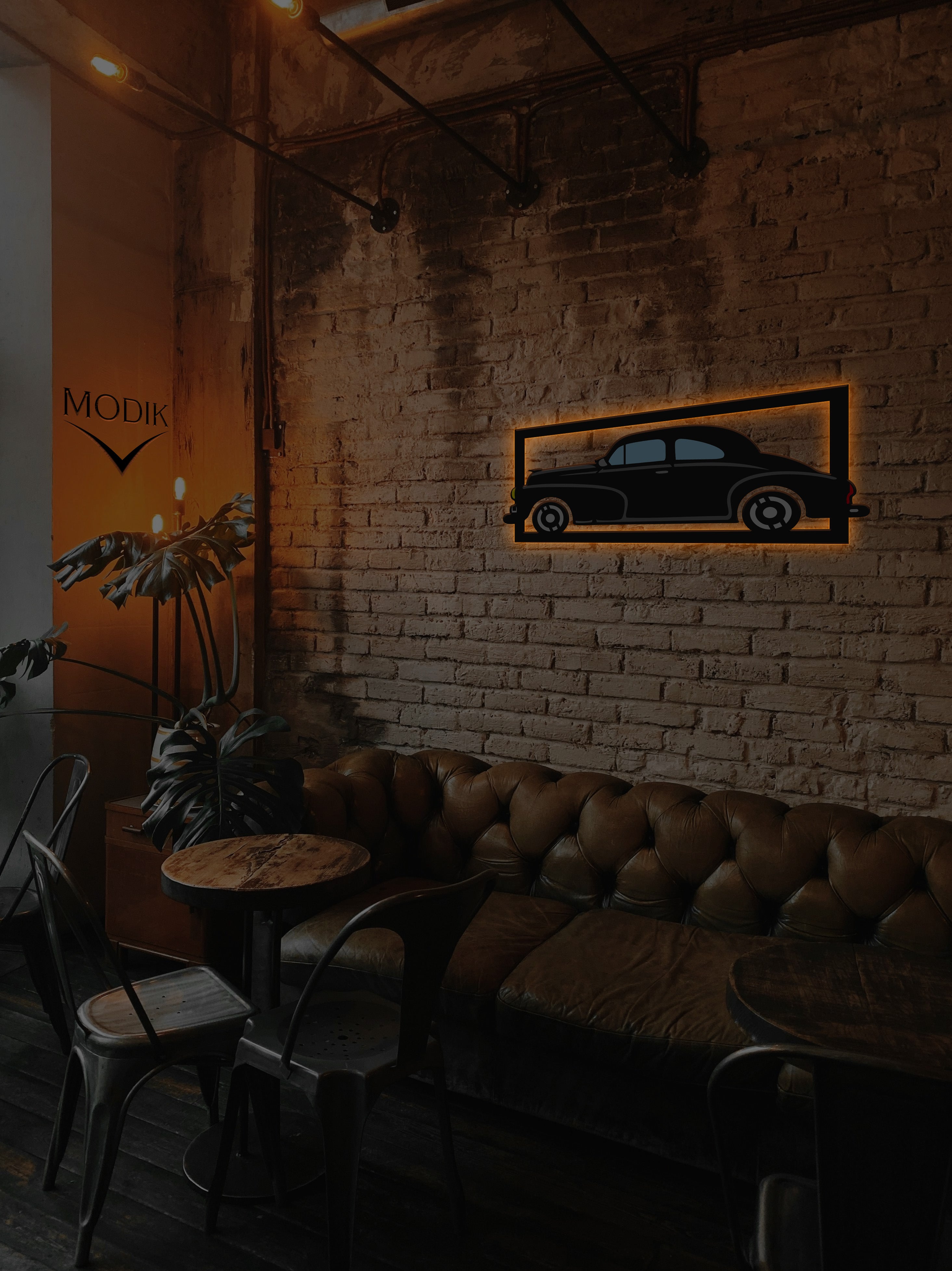 Quadro Led Macchina