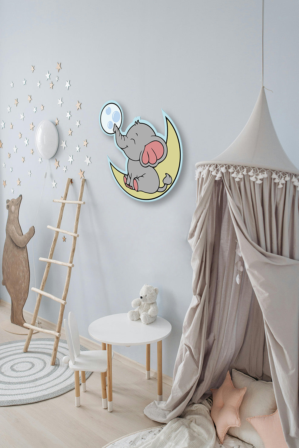 Quadro Elefantino sulla Luna